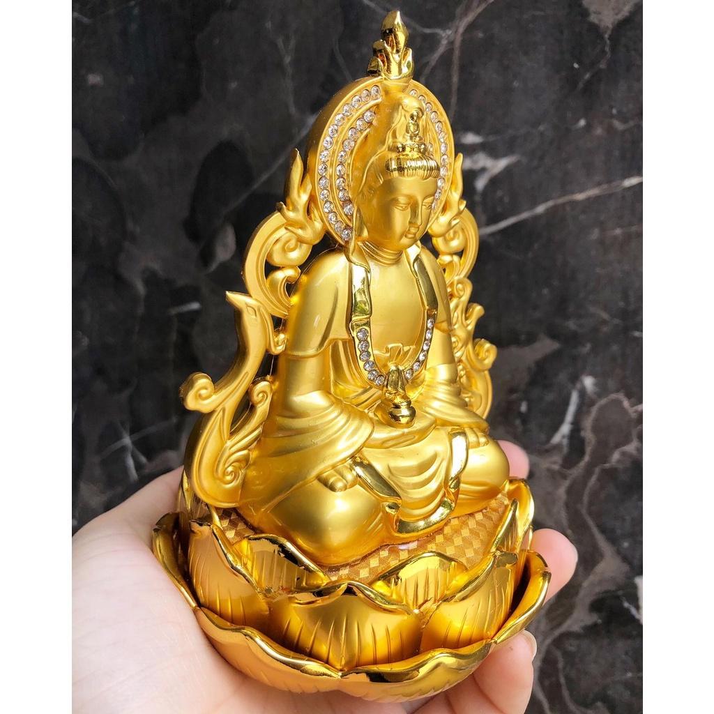 Tượng Phật Quan Âm Đài Sen 2 Mặt Cao Cấp Đặt Taplo Phong Thủy - Sang Trọng