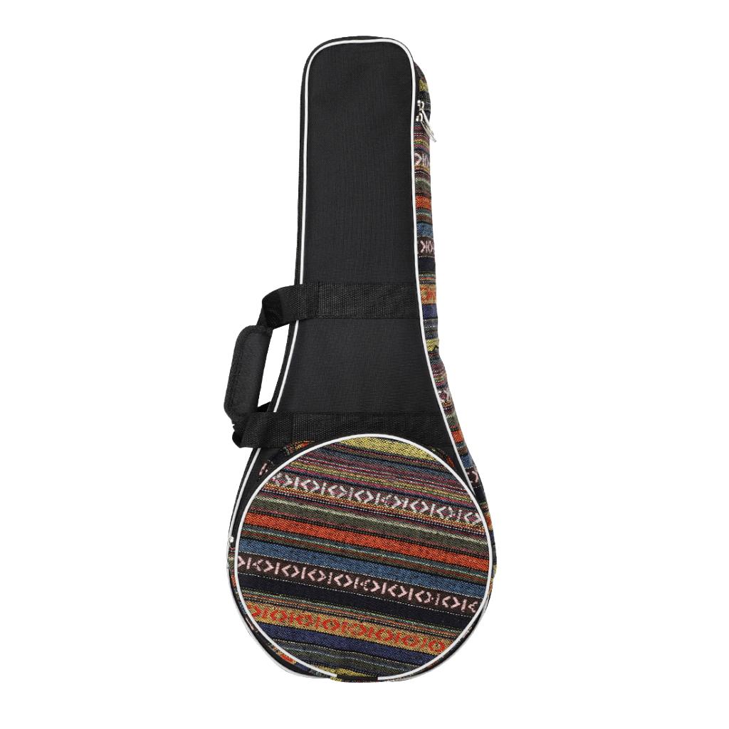 Nặng Đàn Mandolin Túi Có Lót Đệm Vải Oxford Ajustable Dây Đeo Ba Lô