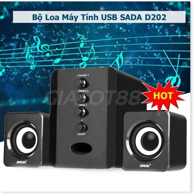 { HOT } Bộ 3 Loa Siêu Trầm Bluetooth Gaming SADA D-200T Dùng Cho Máy Vi Tính PC, Laptop, Tivi