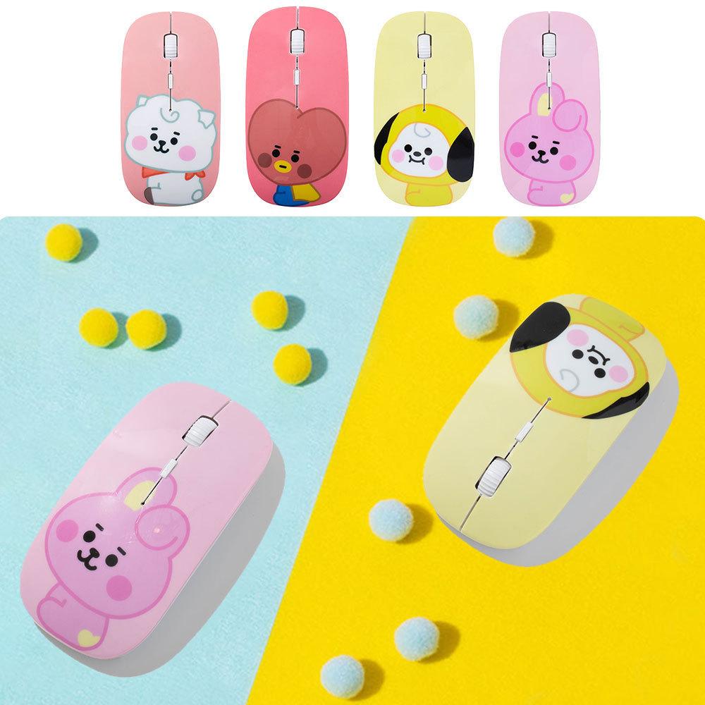 Dễ Thương Chống Đạn Đoàn Thanh Niên Cùng Chuột Bé Series Chuột Không Dây Văn Phòng Nhà Tắt Tiếng Chuột 1200DPI Cho Máy Tính Laptop