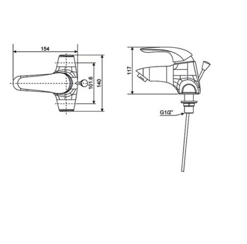 Vòi lavabo nóng lạnh 03 lỗ American Standard Saga WF-1502