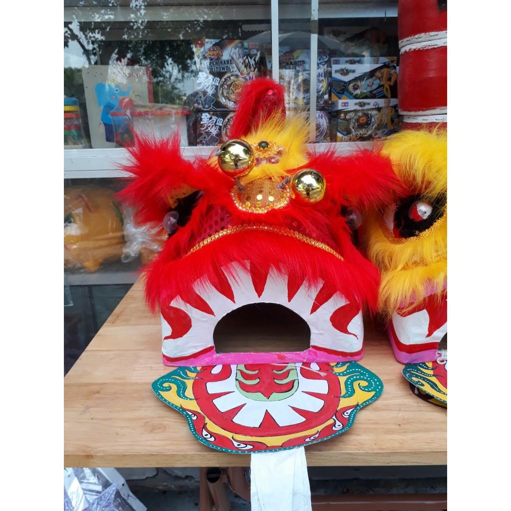 Đầu lân cho bé chơi trung thu có đèn có đuôi cho bé