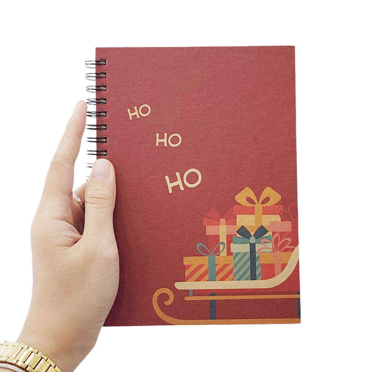 Sổ Lò Xo Little Christmas B6 - Giấy Trơn - 120 Trang 100gsm - The Sun 02 - Màu Đỏ