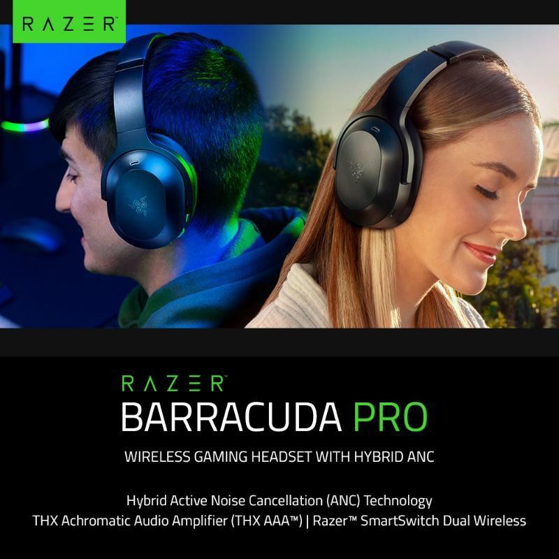 Tai nghe Razer Barracuda Pro-Wireless Gaming Headset with Hybrid ANC_Mới, hàng chính hãng