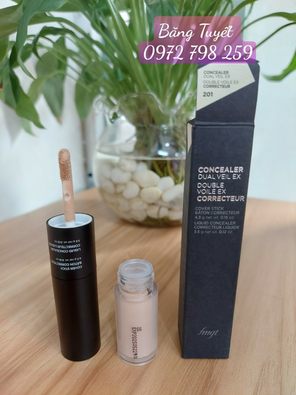 Che khuyết điểm 2 đầu Concealer Dual Veil FMGT The Face Shop (mẫu mới