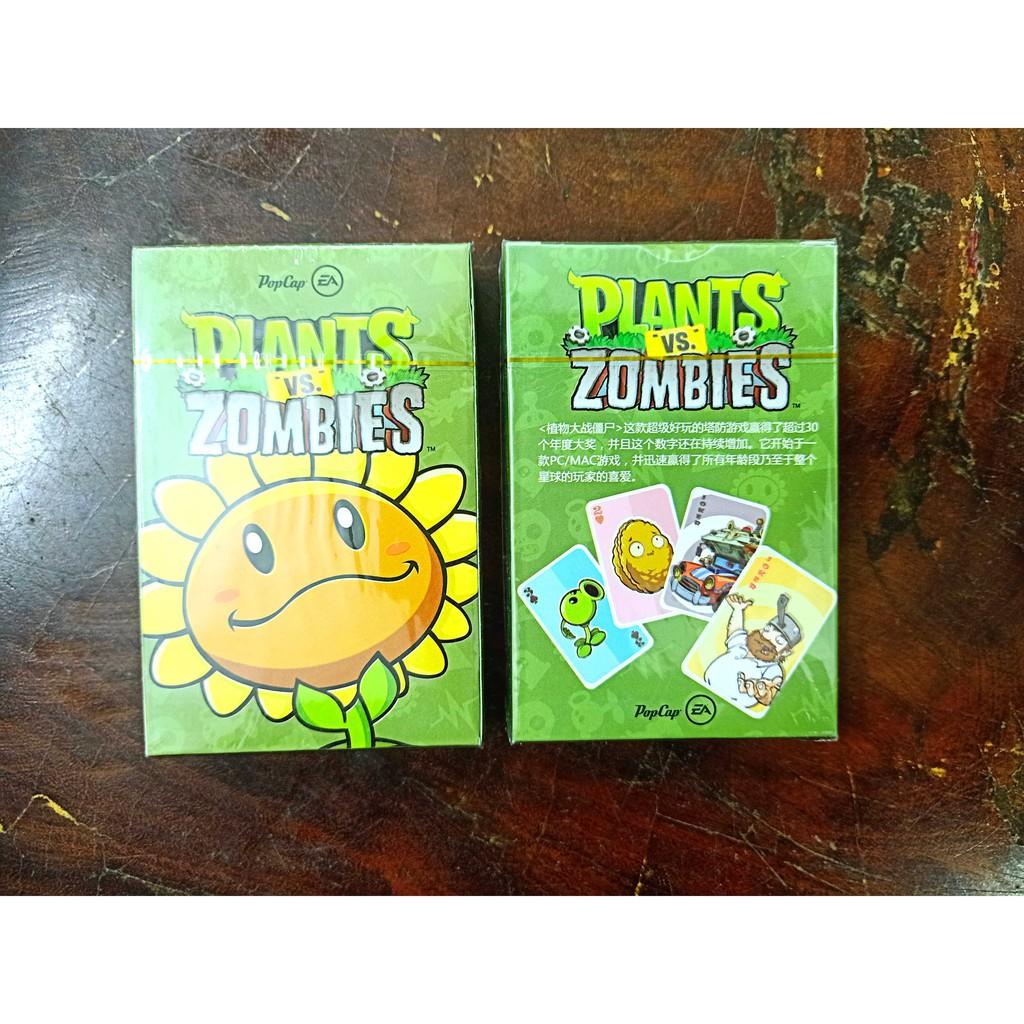 (XANH LÁ) Bộ bài Tây Plants VS Zombies , bộ Tú người cây và quái vật 54 lá in hình anime manga dễ thương siêu độc đáo