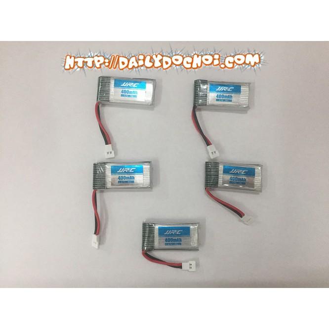 Pin sạc 3.7v dung lượng 400mAh chân cắm trắng dẹt p2.54 cho jx01