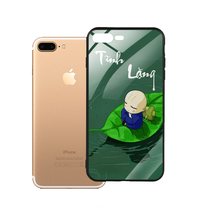 Ốp Lưng Kính Cường Lực cho điện thoại Iphone 7 Plus / 8 Plus - Tĩnh Lặng