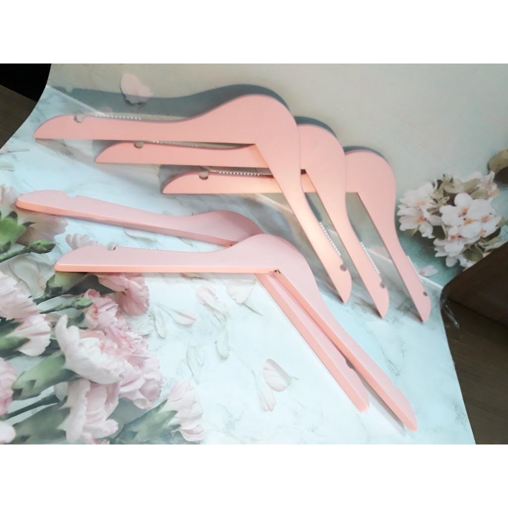 MÓC GỖ TREO QUẦN ÁO hồng đệm, MÓC DÙNG CHO SHOP THỜI TRANG, CÁ NHÂN, GIA ĐÌNH,...