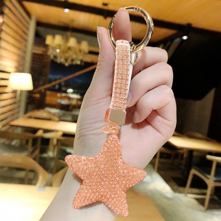 Móc Chìa Khóa Đính Đá Hình Ngôi Sao - Sang chảnh