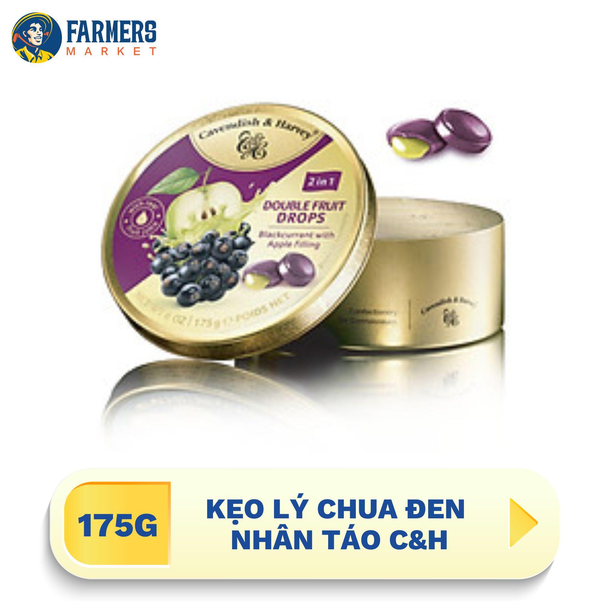 [Giao hàng toàn quốc] Kẹo lý chua đen nhân táo C&amp;H 175G