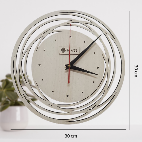 Đồng Hồ Tròn Treo Tường Kim Trôi Decor Trang Trí, Thương Hiệu FIVO Mẫu FW07 Phong Cách Sang Trọng Hiện Đại