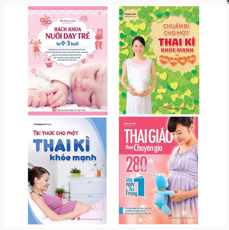 Bookset: 4 Cuốn Sách Mang Thai Hay Nhất Dành Cho Mẹ Bầu (TB)