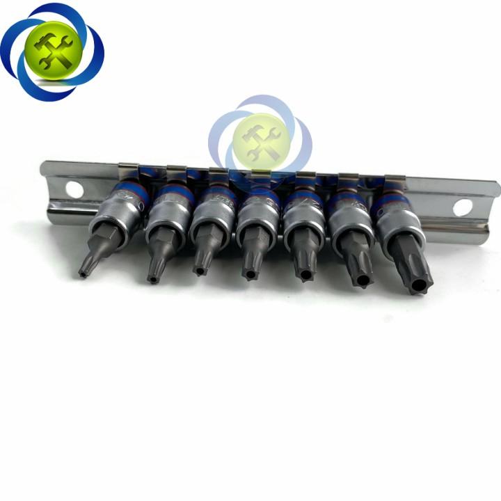 Bộ tuýp lục giác sao có lỗ Kingtony 2107PR loại 14 7 chi tiết