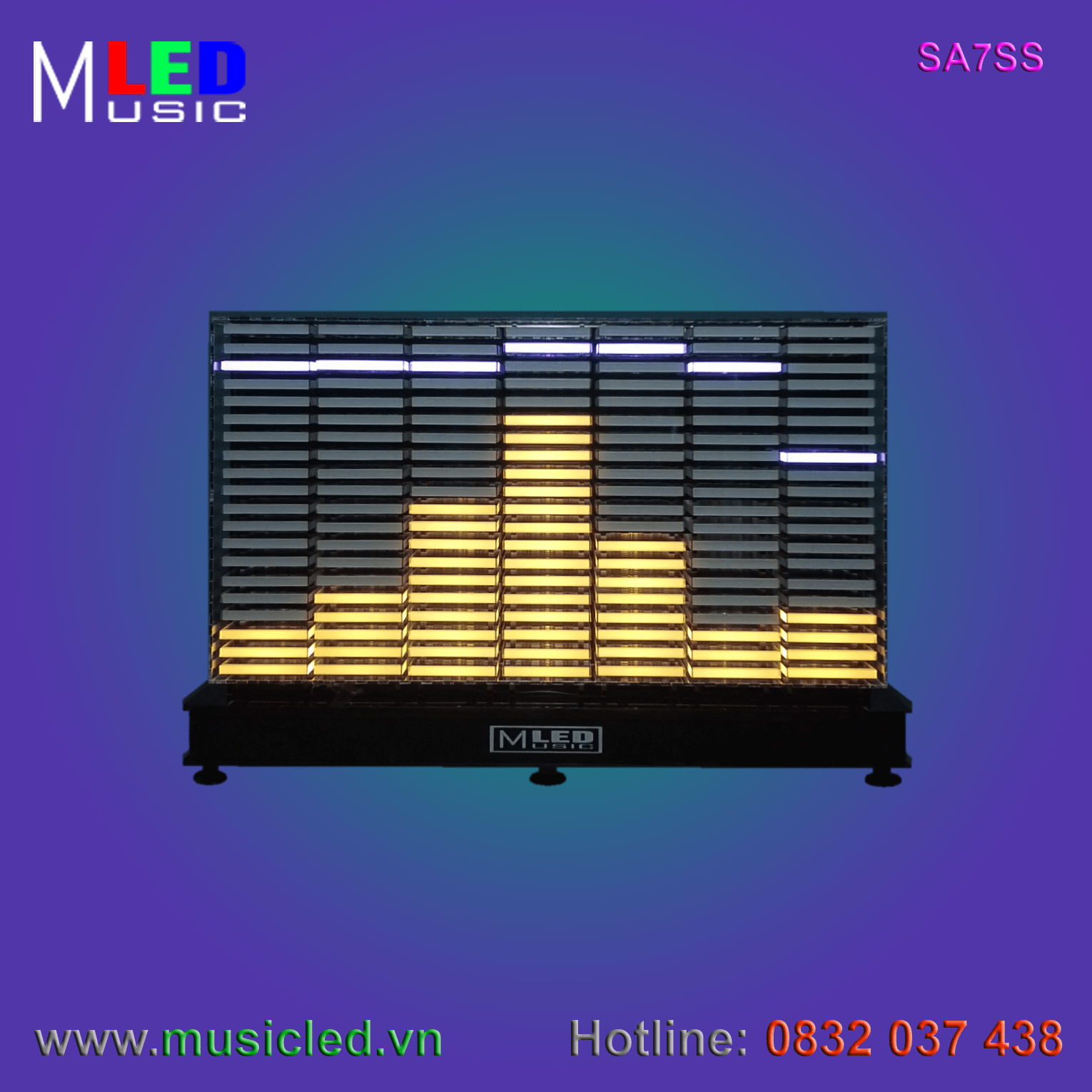 Dàn đèn Music LED nháy theo tần số nhạc 7 cột để bàn