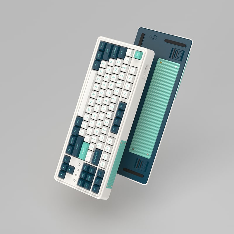 Bàn phím máy tính FL-Esports CMK87SAM Cool Mint 3 Mode _Mới, hàng chính hãng