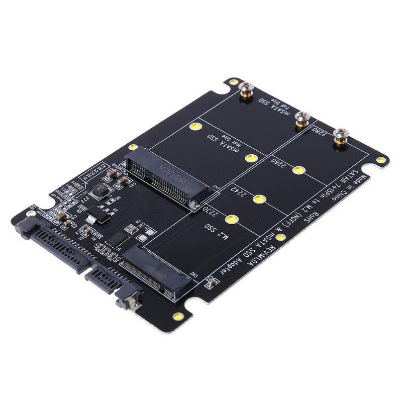 Thẻ Chuyển Đổi 2 Trong 1 Ngff M.2 B + M Key Mini Pci-E Or Msata Ssd Sang Sata Iii Cho Full Msata Ssd / 2230 / 2242 / 2260 / 22x80 M2