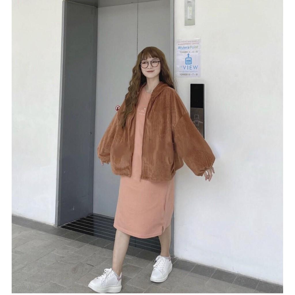 Áo KHOÁC LỬNG NHUNG Nữ Ulzzang