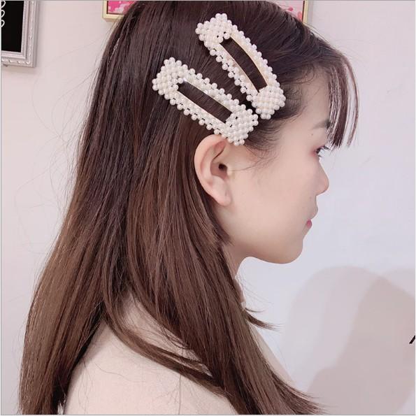 KẸP TÓC ĐÍNH ĐÁ NGỌC TRAI PHONG CÁCH HÀN QUỐC số 5 - ẢNH CHỤP THẬT