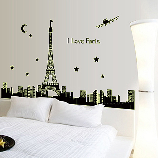Decal Dán Tường Tháp Pari Dạ Quang Binbin PK230