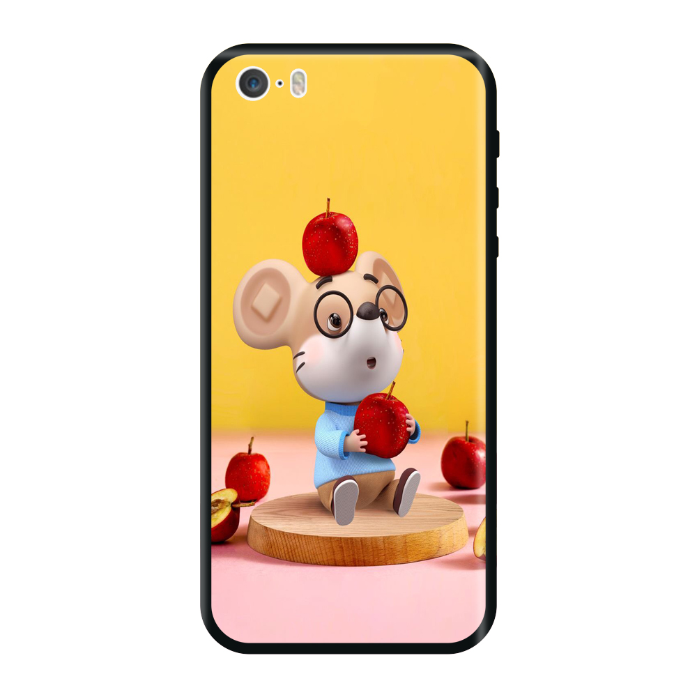 Ốp lưng TPU viền dẻo cho điện thoại IPHONE 5 Hình Chuột Tết 2020 Mẫu 11