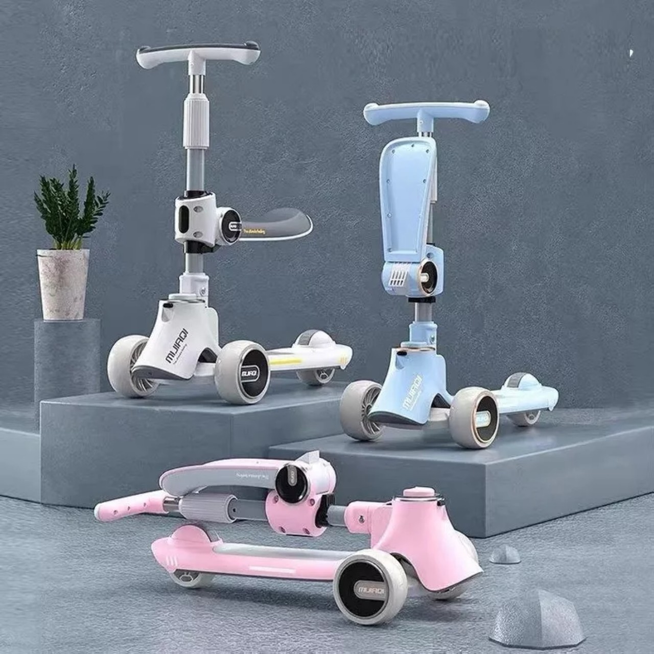 Xe Scooter cho bé từ 2- 14 tuổi gấp gọn tiện lợi chịu lực lên đến 100kg