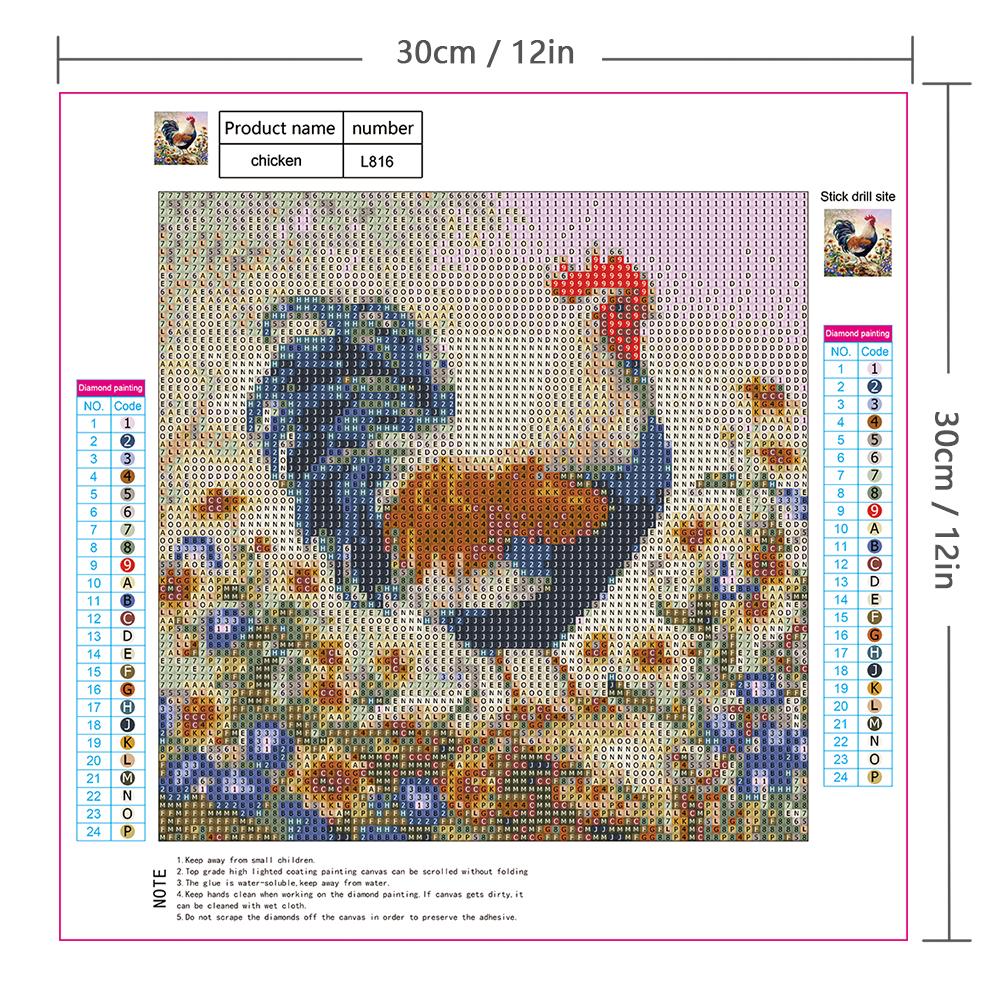 Tranh kim cương 5D thủ công tự vẽ theo số 12 x 12 inch rõ nét, bền màu mẫu hình động vật