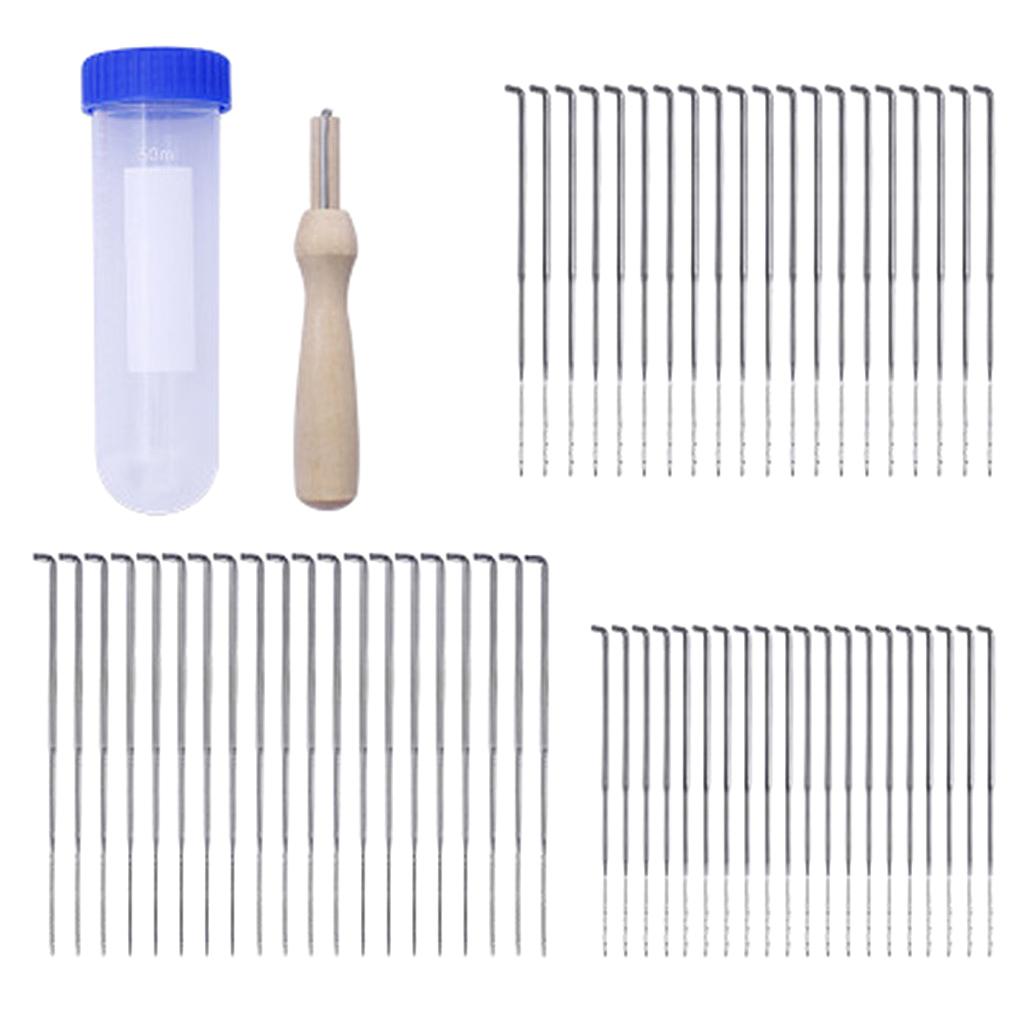 Pack of 60 Pcs Felting Needles Wool Felt Tool Kit with Clear Bottles and Wooden