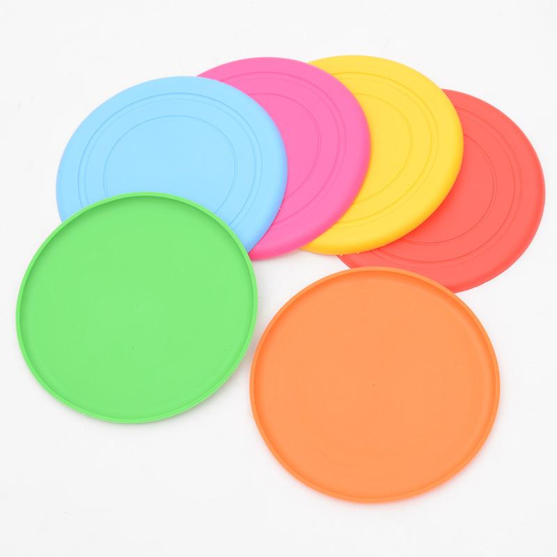 6 chiếc Frisbees cho chó, Frisbee đồ chơi cho chó, Đĩa ném cao su bền 18cm, để huấn luyện trên cạn và dưới nước, huấn luyện chó, ném, bắt và chơi