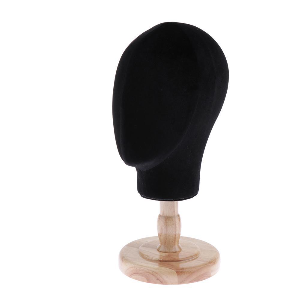 Mannequin Head Wig Holder Display Stand Salon Styling Hat/ Rack Black