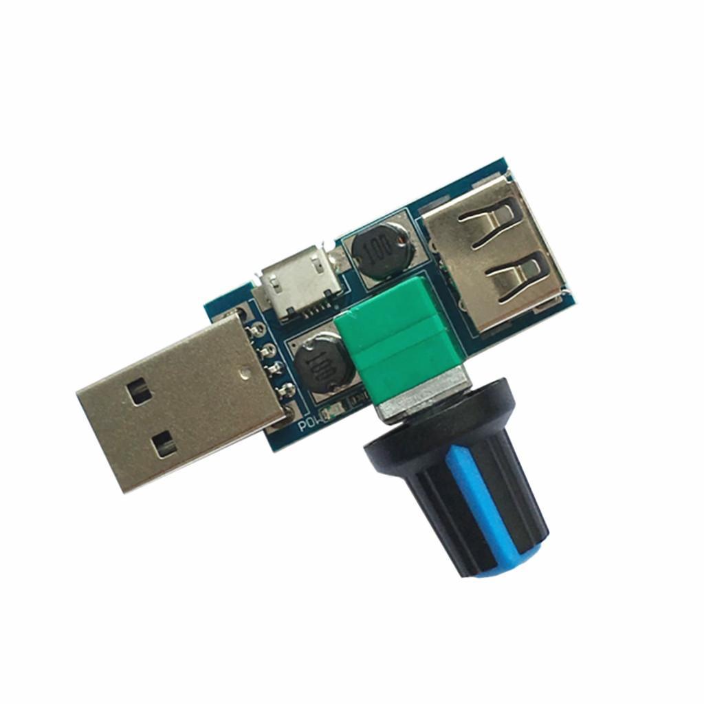 USB Fan Stepless Speed Controller Regulator Module DC 4-12V to 2.5-8V 5W