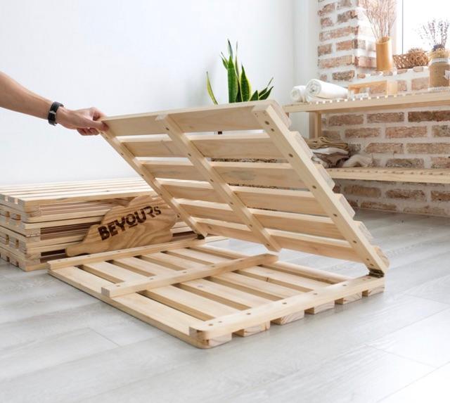 GIƯỜNG PALLET DẠNG BỆT GẬP THÔNG MINH