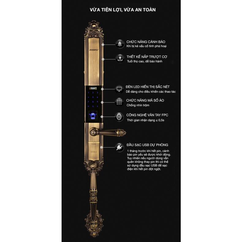 Khóa cửa thông minh Kaadas 6001