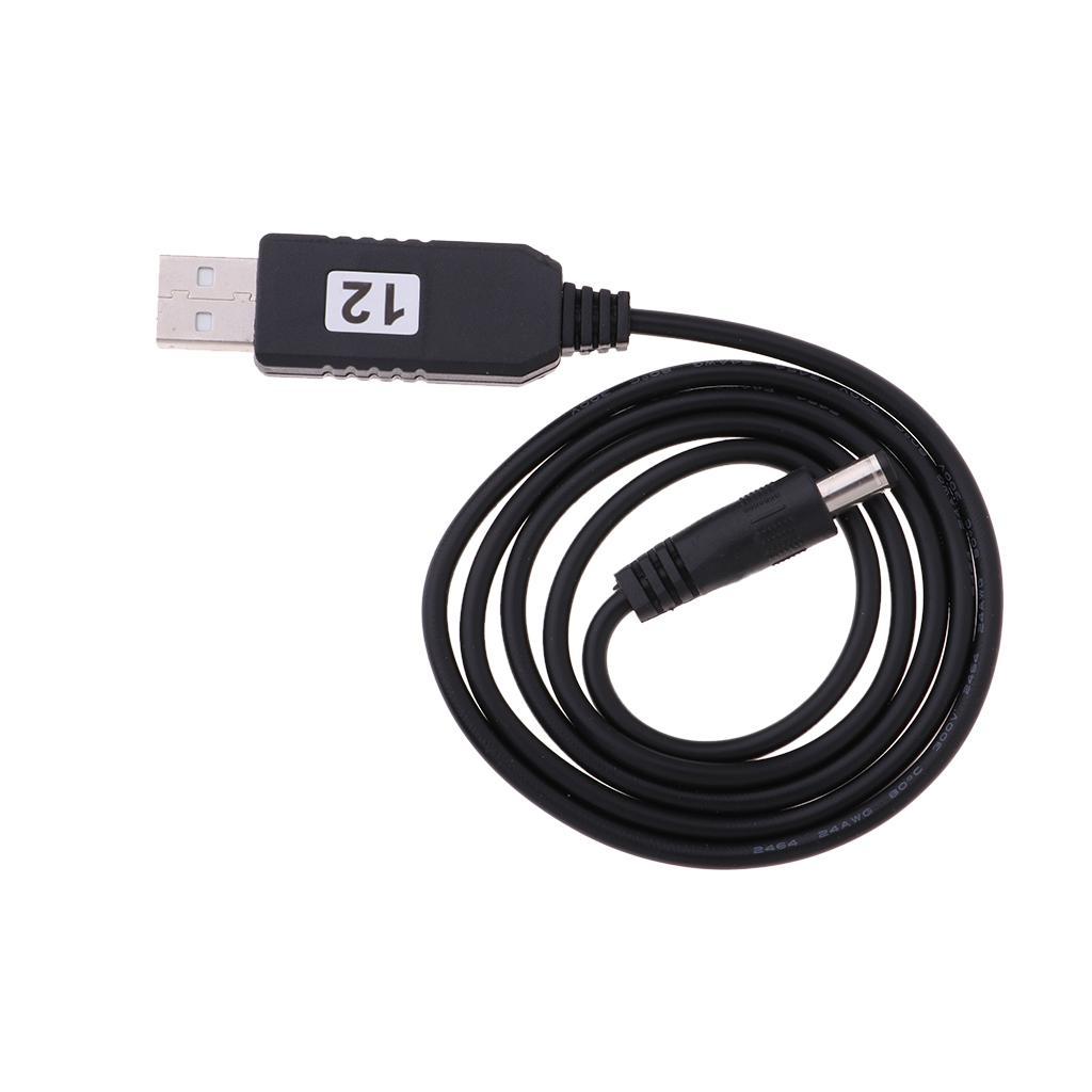 USB   DC   5V   To   12V   5 . 5mm   x   2 . 1mm   DC   Barrel   Male   Connector       Power   Cable