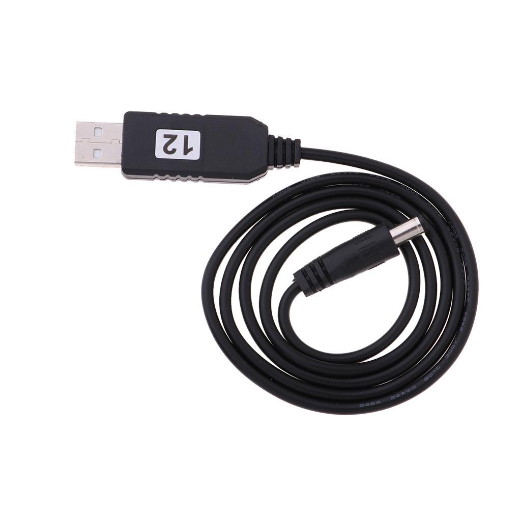 USB DC 5V To 12V 5 . 5mm x 2 . 1mm DC Barrel Male Connector Power Cable