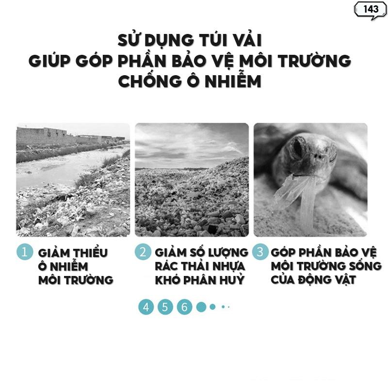 Túi Đi Chợ Xếp Gọn Túi Xếp Môi Trường Tái Sử Dụng Được Nhiều Lần Chất Liệu Polyeste NGẪU NHIÊN 143