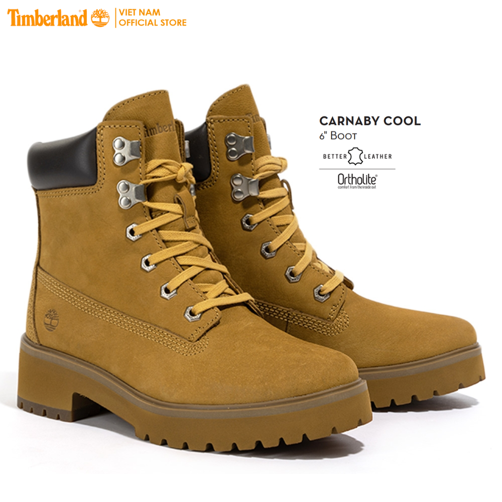 Timberland Giày Boot Nữ Carnaby Cool 6inch Wheat Nubuck TB0A5VPZ24