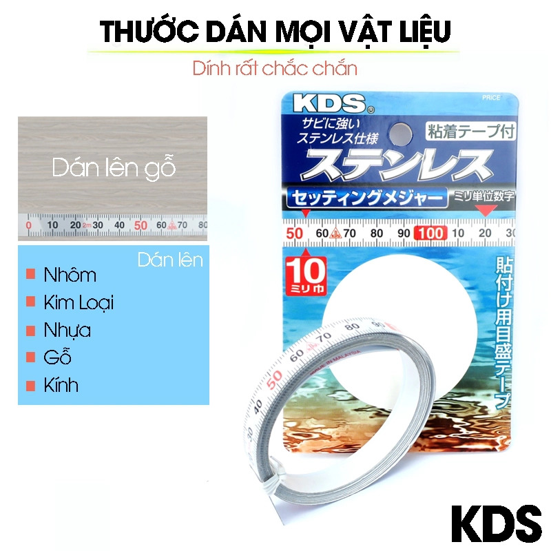 Thước dán inox Nhật Bản KDS 2m