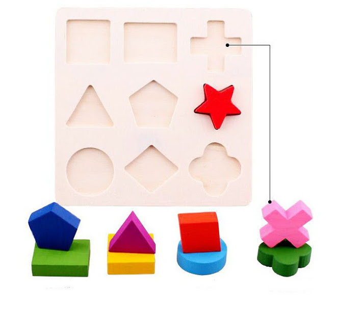 Set 3 bảng hình học phương pháp Montessori