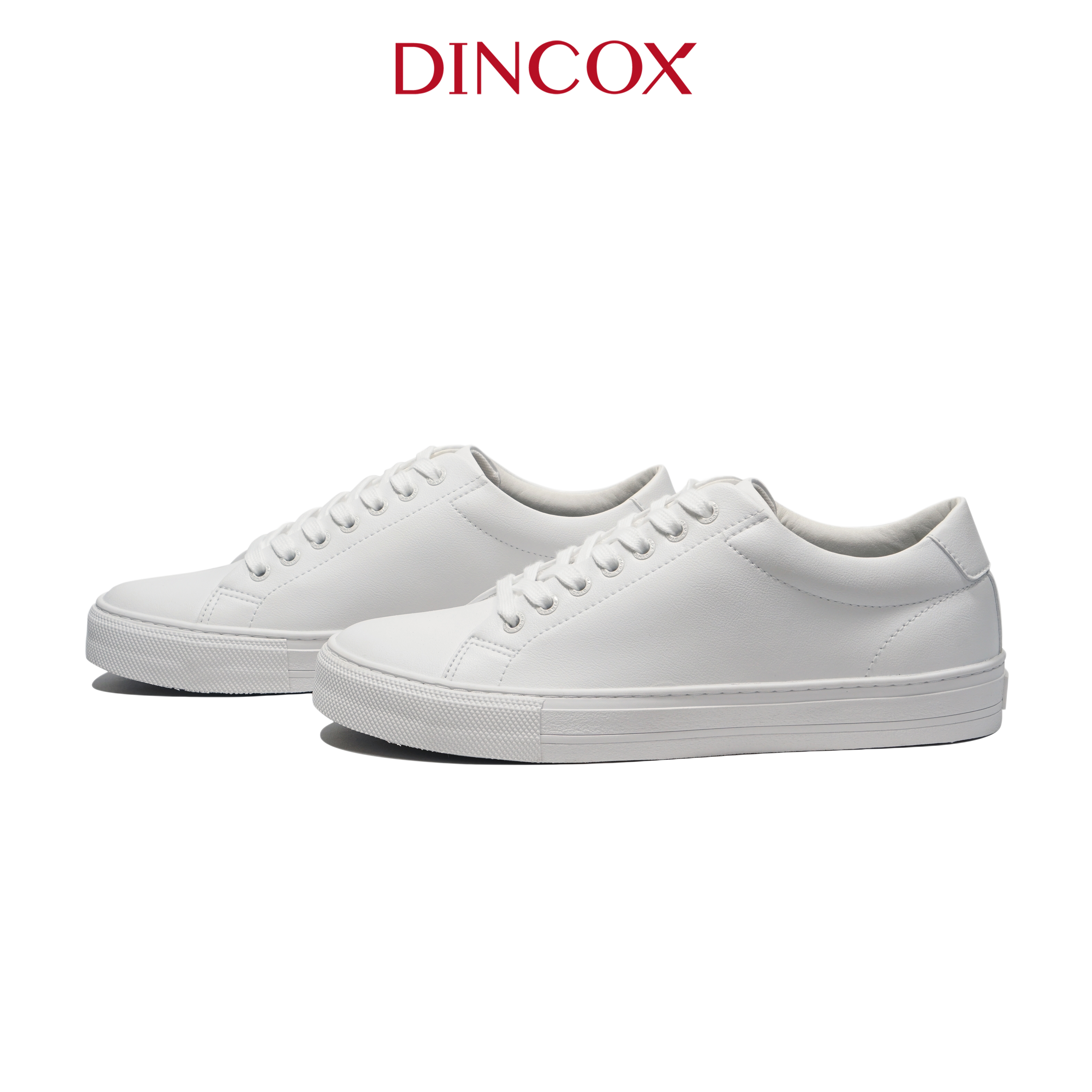 Giày Sneaker Da Unisex DINCOX D20 White Năng Động Cá Tính