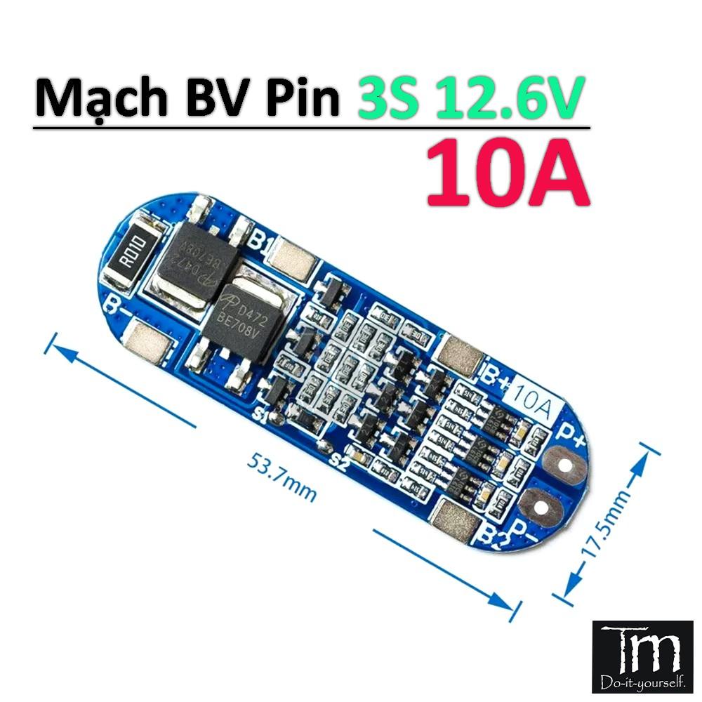 Mạch Bảo Vệ Pin BMS 3S 12.6V 10A