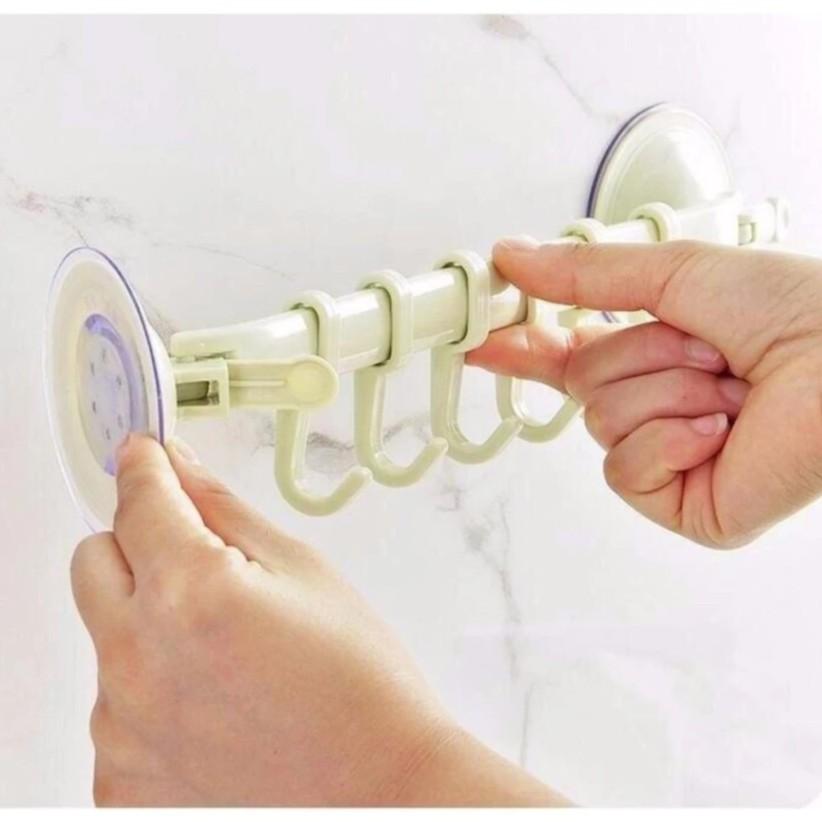 Thanh treo 6 móc đa năng hút chân không