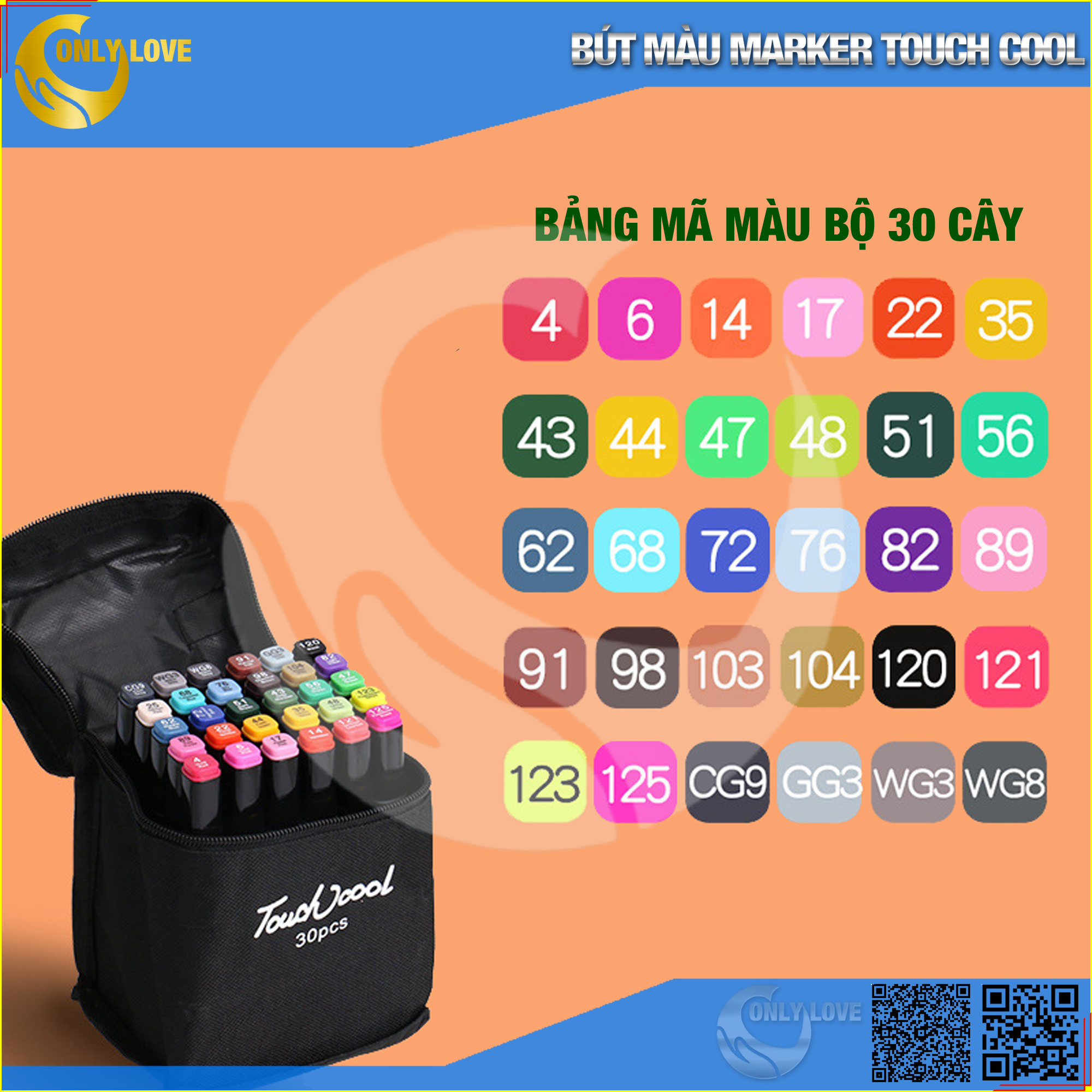 Bút màu Marker Touch Cool Cao Cấp - Bộ 30/40/60/80  - Màu Vẽ Chuyên Nghiệp - Vẽ Anime, Truyện Tranh Manga, Phong Cảnh, Thiết Kế Thời Trang, Đồ Họa, Mỹ Thuật Công Nghiệp- Giải quyết các vấn đề chuyên ngành hội hoạ - Hàng Nhập Khẩu