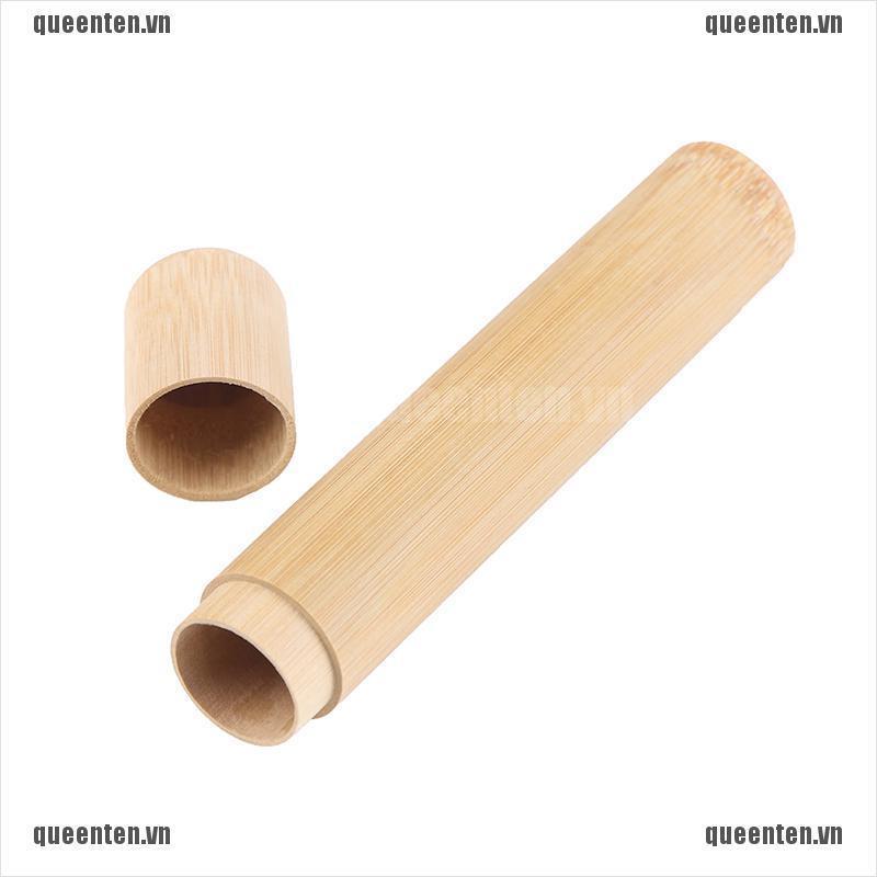 1Pcs Natural Bamboo Toothbrush Tube Toothbrush Holder Toothbrush Case Bamboo QUVN