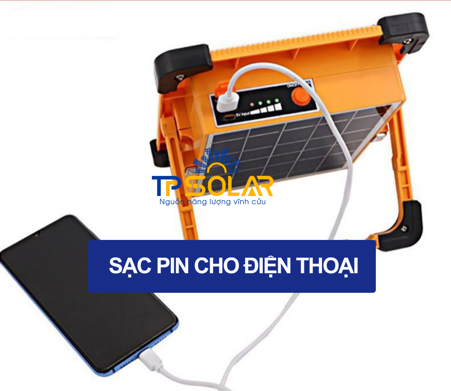 Đèn Pin Đa Năng Cầm Tay Năng Lượng Mặt Trời TP Solar TP-X150 Công Suất 150W 4 Chế Độ Sáng, Chống Nước IP65