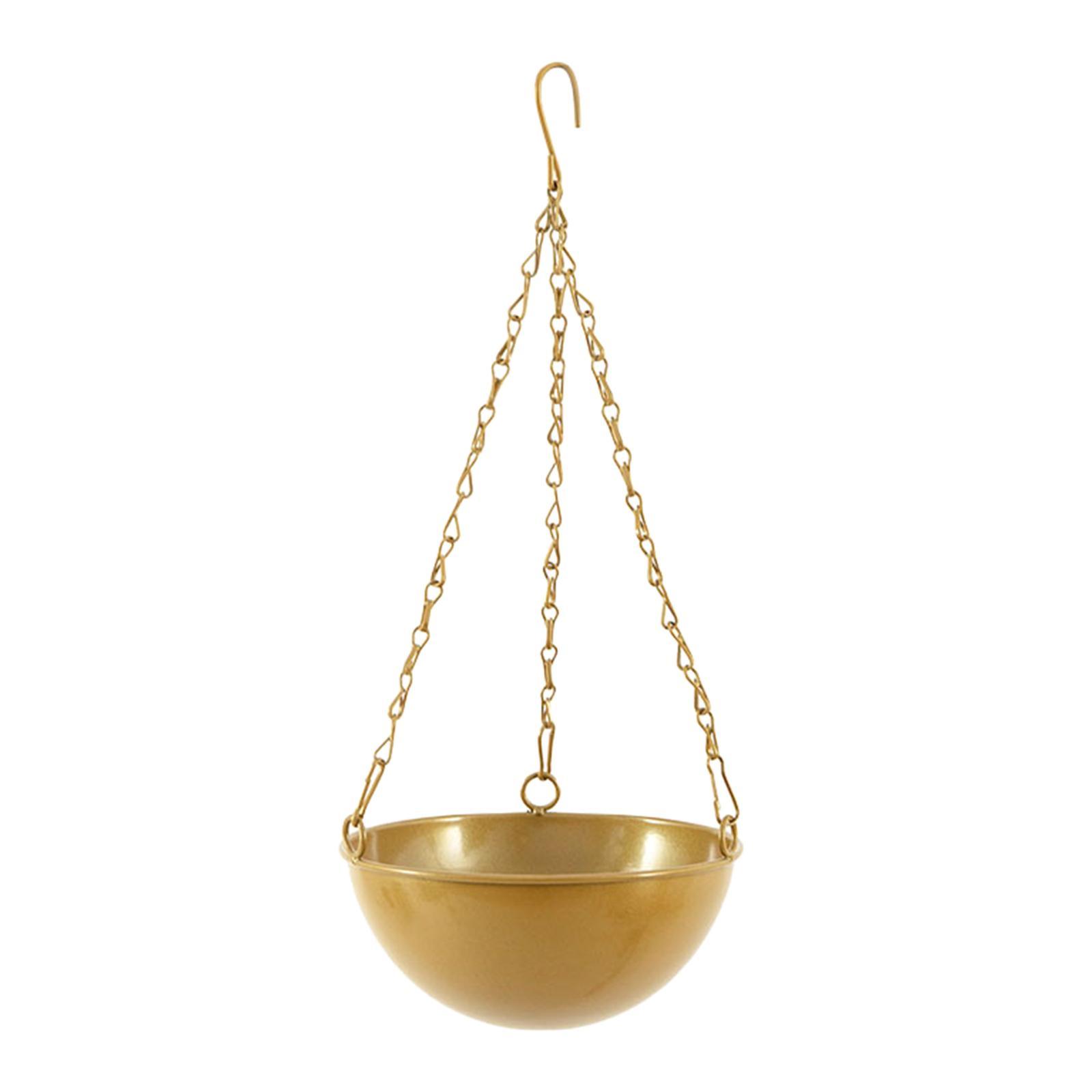 Hanging Flower Pot Iron Flowerpot Decorative for Home Plants Hanging Plant