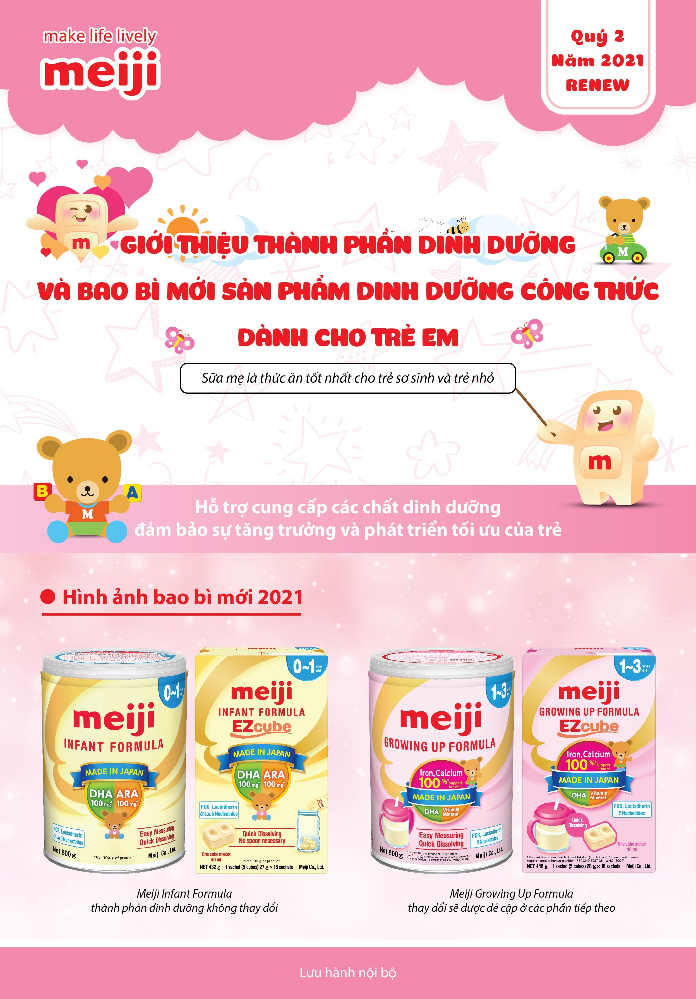 Sữa bột Meiji 0-1 tuổi Infant formula 800g