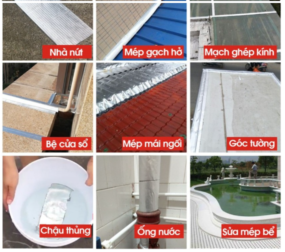 Cuộn 5 mét băng keo dán rộng 5cm/10cm - Miếng dán siêu dính - Miếng dán chống thấm nước - Keo chống dột TRAP PASTE GD335-KeoChTham