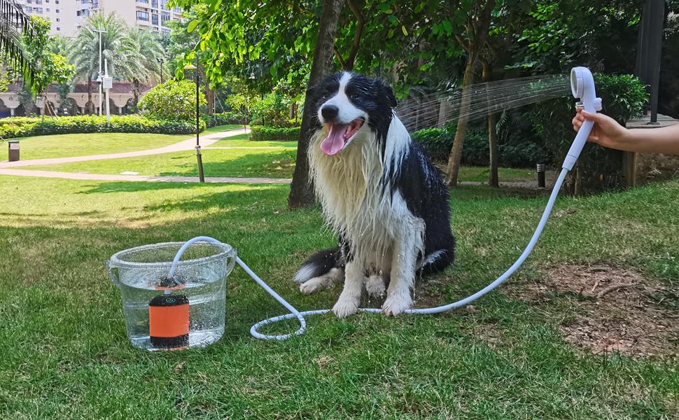 Vòi sen ngoài trời di động, tích hợp 4800 mAh, vòi hoa sen cắm trại áp lực nước cao, vòi hoa sen cắm trại sạc điện để làm sạch động vật nuôi ở bãi biển ngoài trời