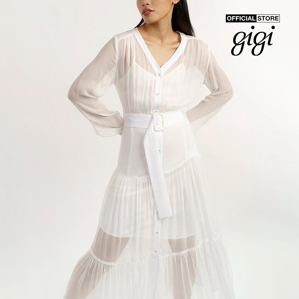 GIGI - Đầm midi phom suông 2 lớp hiện đại G2102D221178